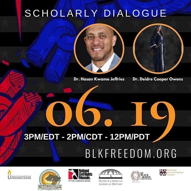 Thank you all for tuning in for the premiere of Juneteenth: Justice, Freedom, Democracy. If you missed the premiere, it is available now at BLKFREEDOM.org . . . . . . .
Tune back in at 3pm/EDT - 2pm/CDT - 12pm/PDT for a panel discussion filled with s