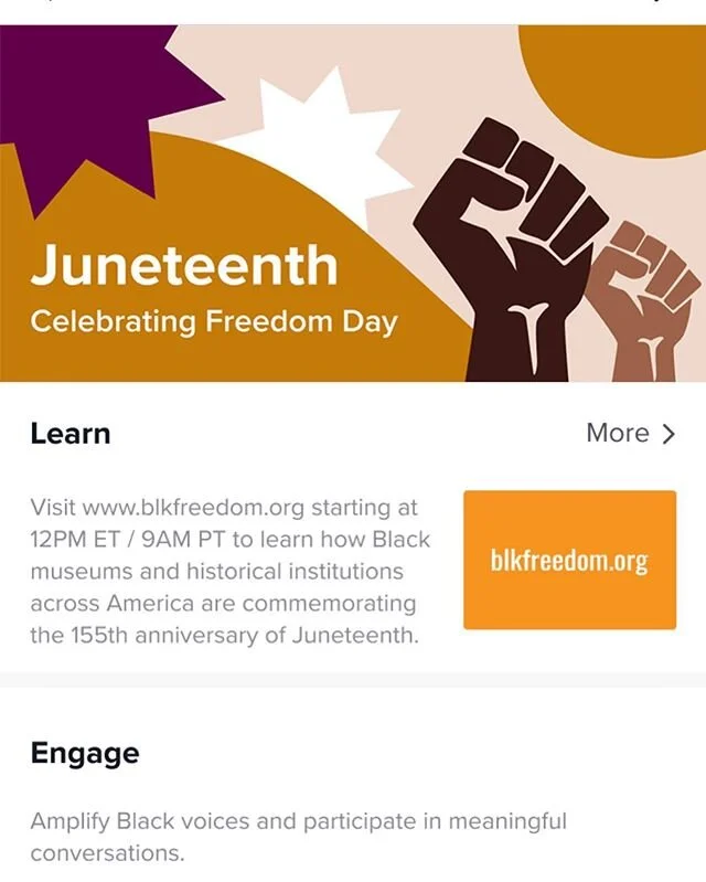 Shoutout to @tiktok for the feature on today&rsquo;s #DiscoverPage! #BlkFreedom #Juneteenth