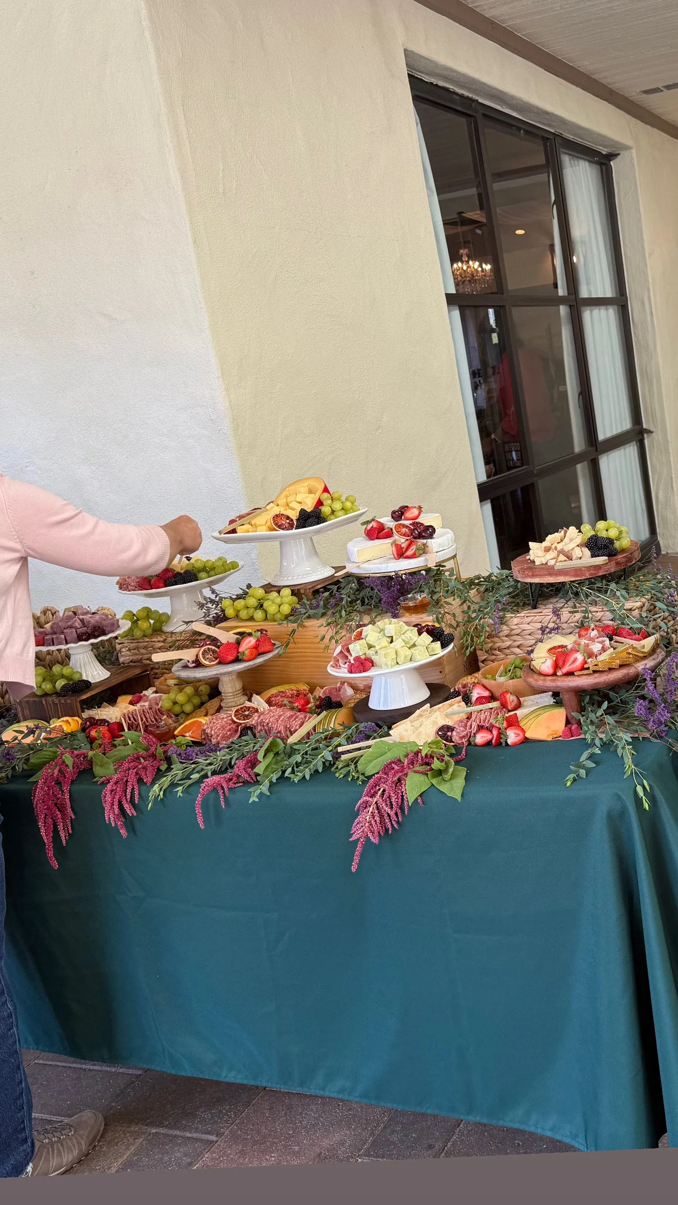 Rancho santa fe Garden club graze table. appetizers for special event.