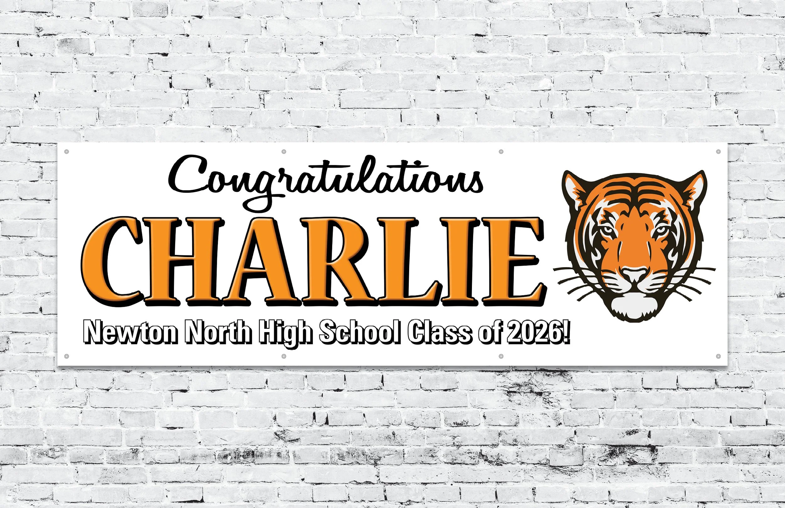 Newton North Graduation Banner 2x6