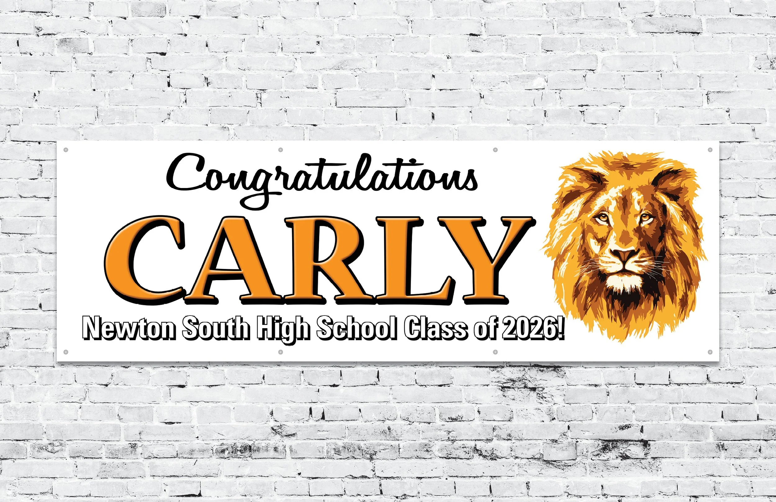 Newton South Graduation Banner 2x6