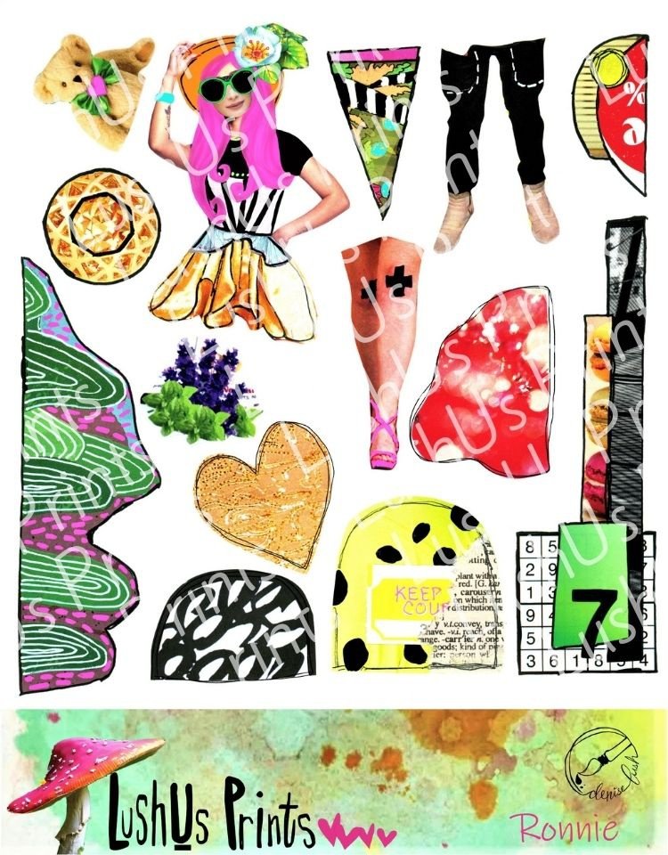 Collage Supplies — Denise Lush