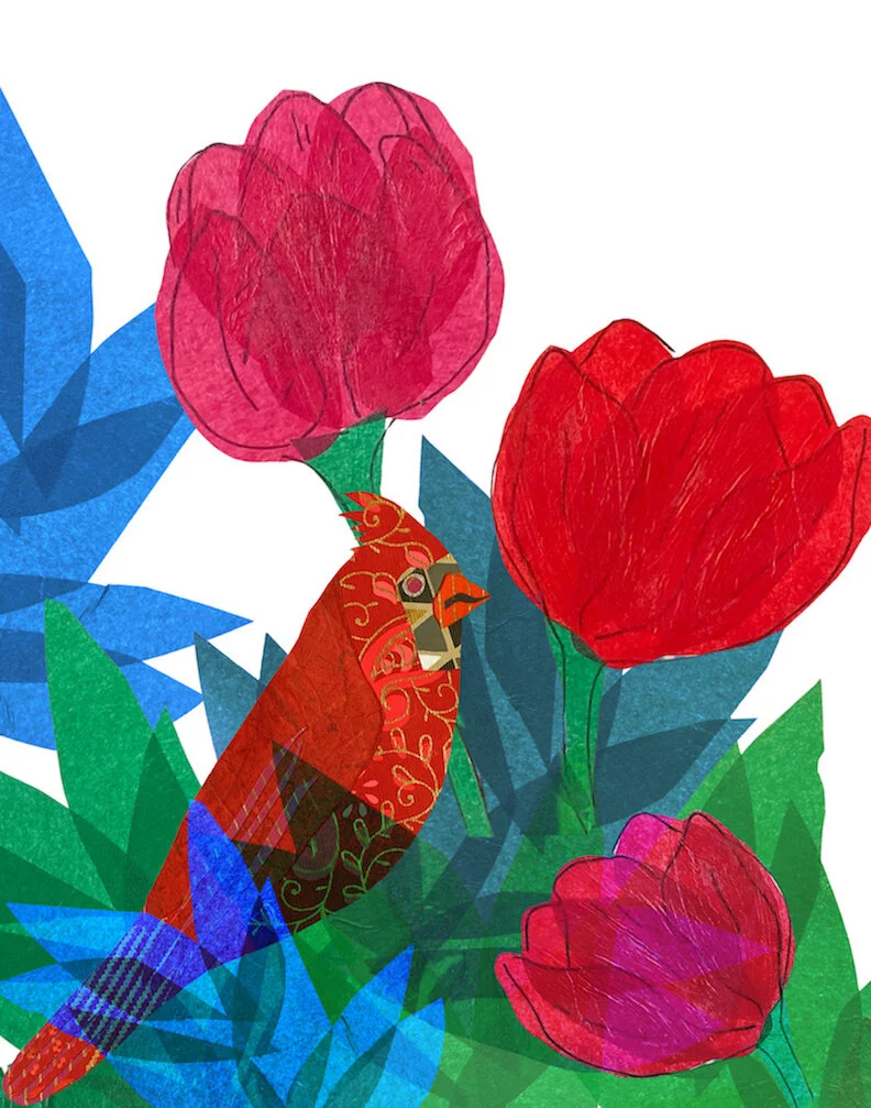 web_Pink Flowers & Cardinal.jpeg