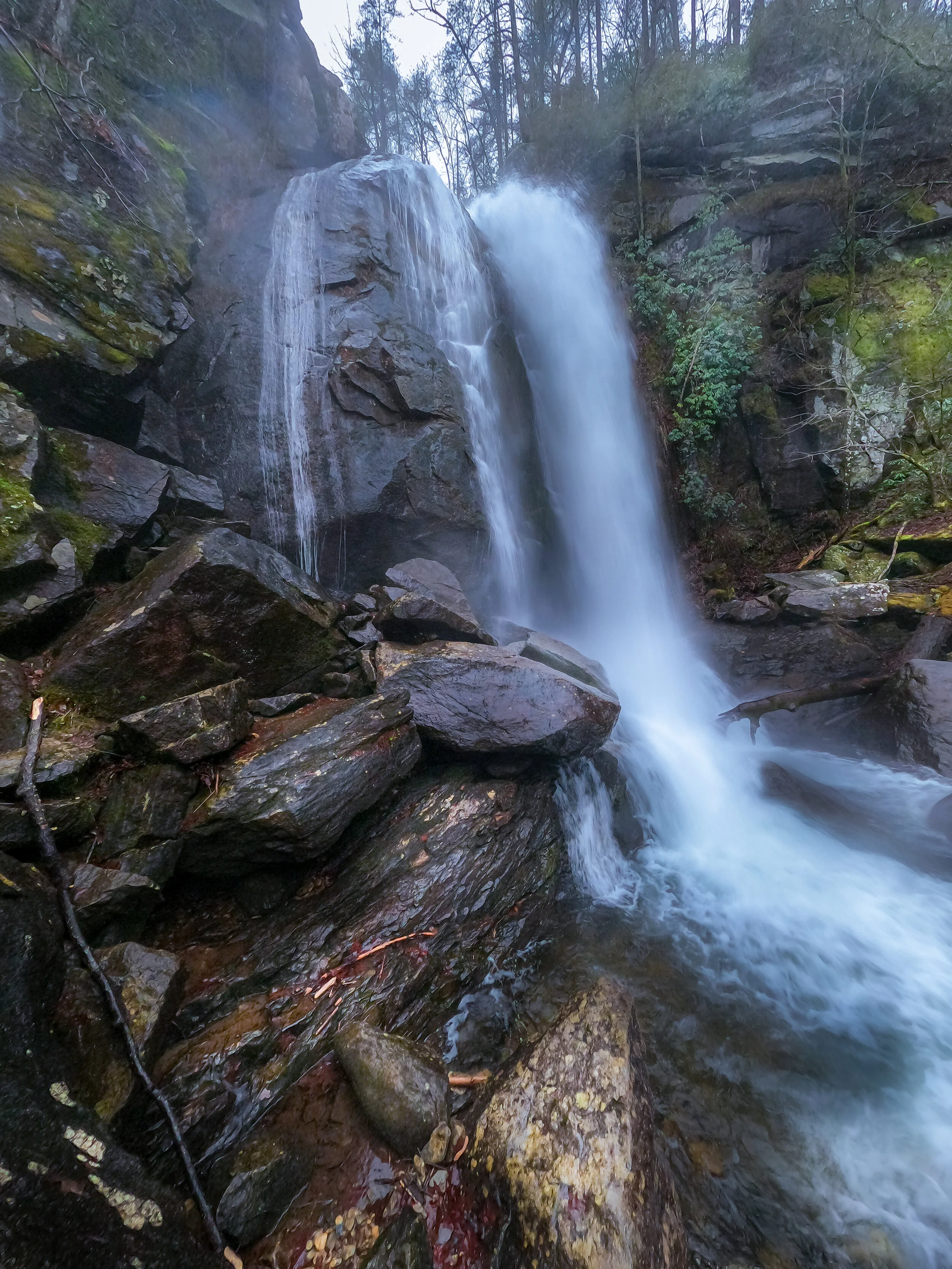 High Shoals Falls in South Mountains State Park, North Carolina