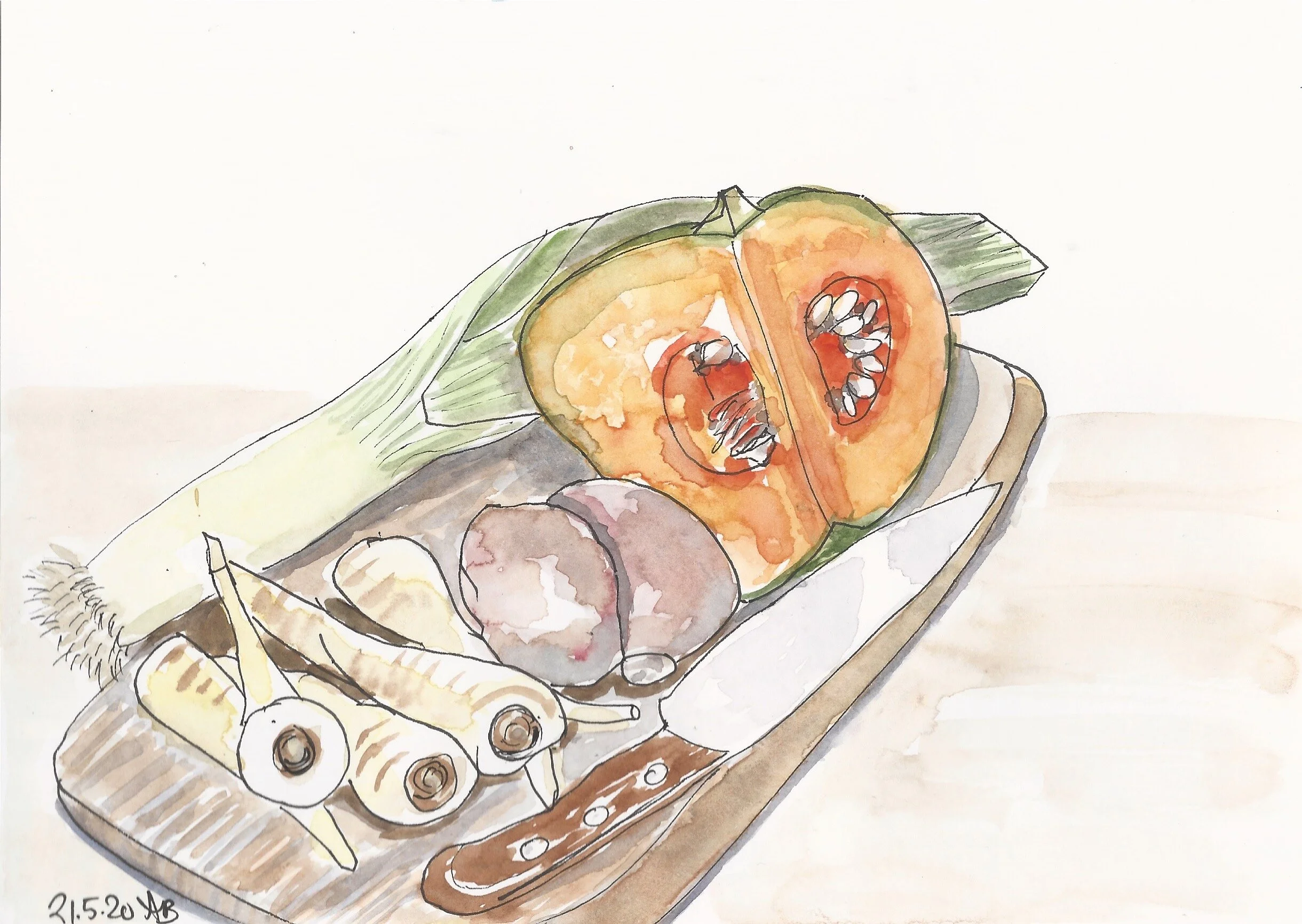 vegetable soup sketch