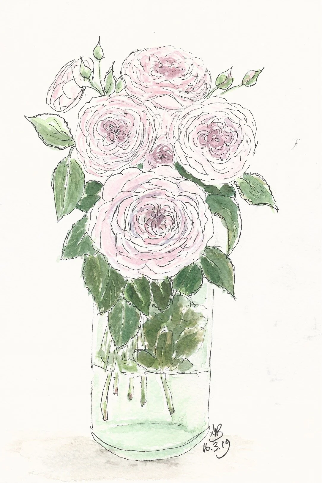 vase of roses