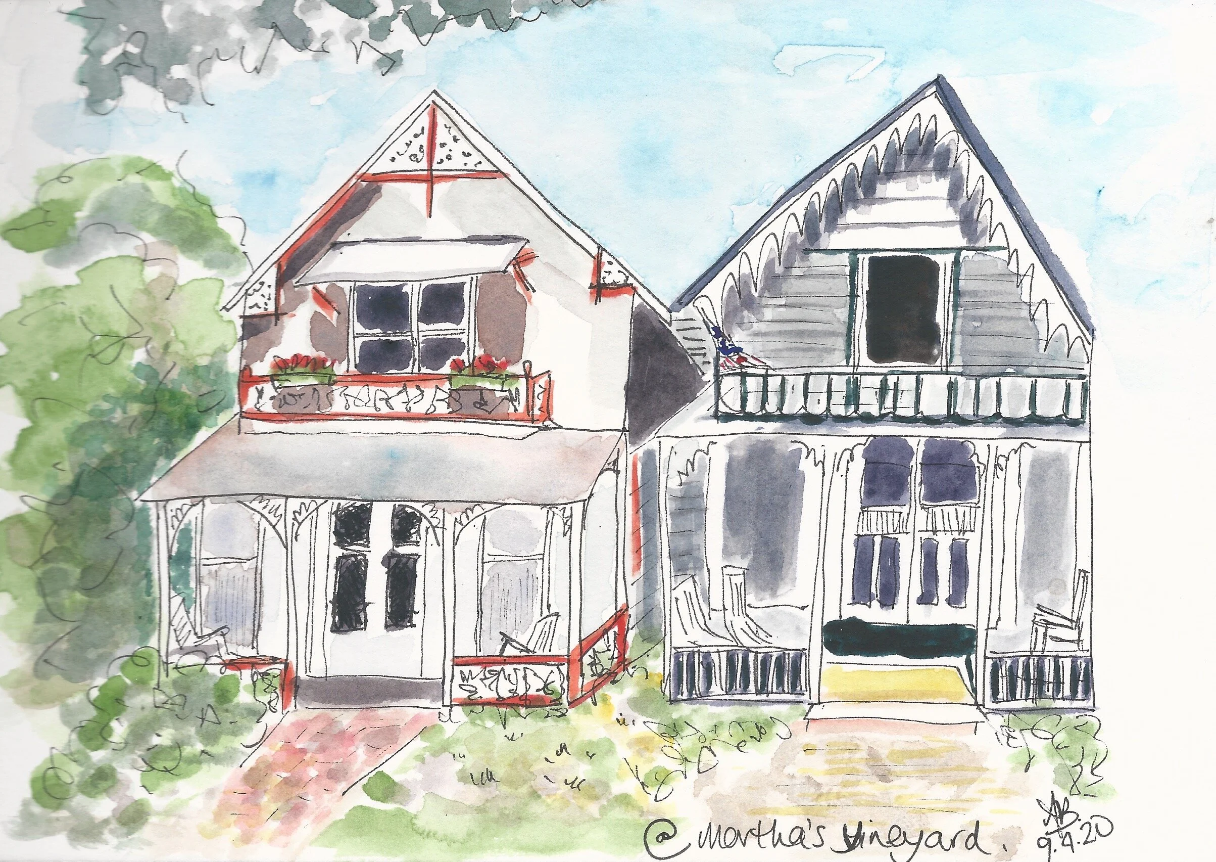Martha's Vineyard, urban sketching