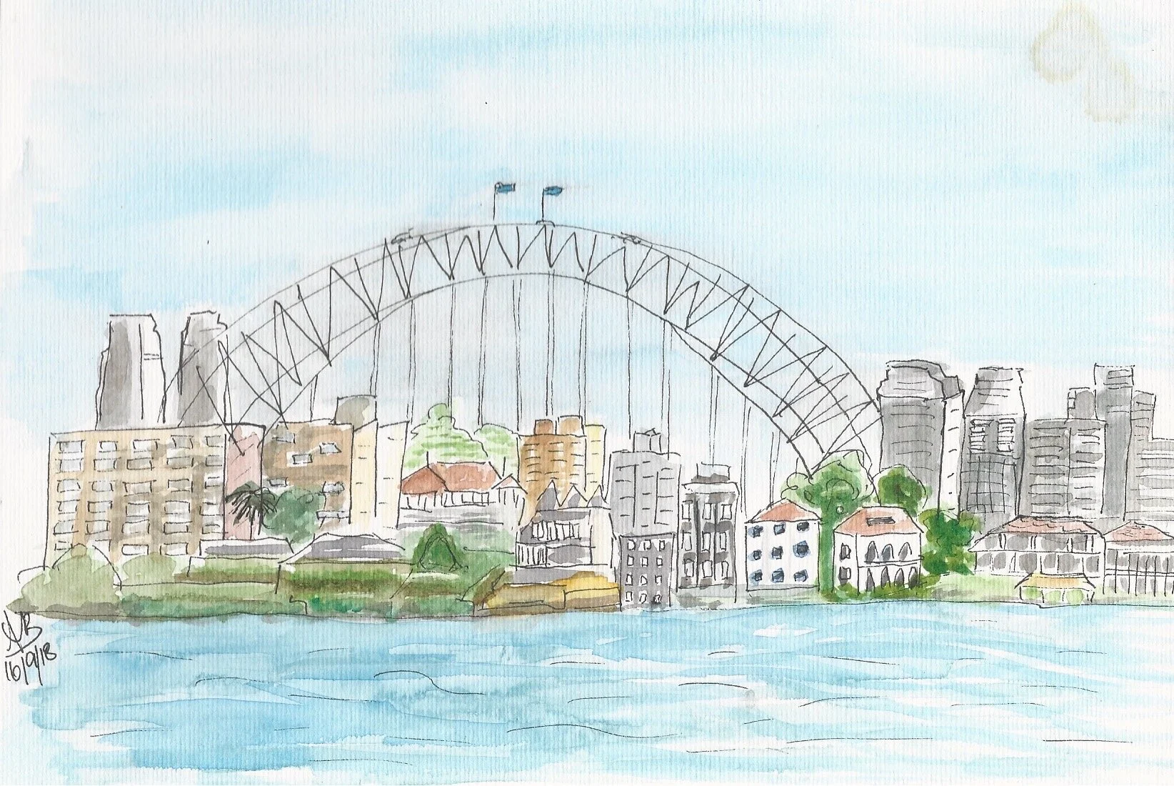 Sydney harbour bridge sketch