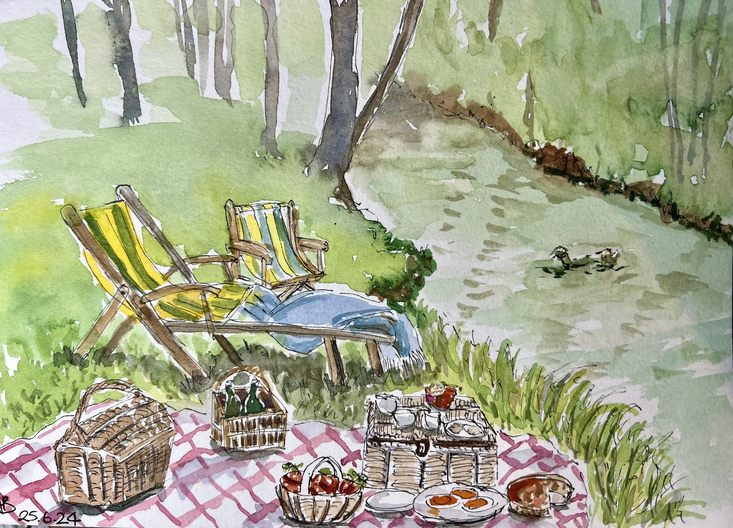 picnic by the river