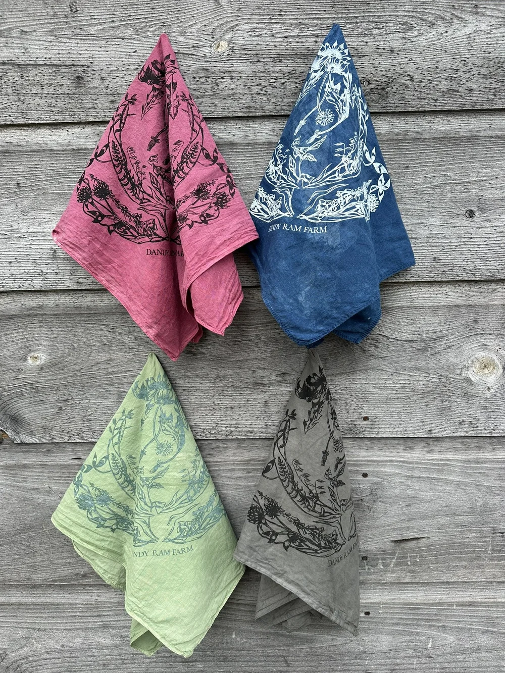 dandy ram farm plant dyed bandanas — DANDY RAM FARM