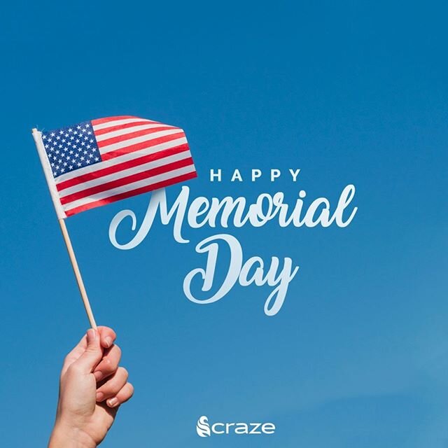 Happy Memorial Day! 🇺🇸Today we honor those who have fallen to protect our freedom. We hope that you all have a wonderful day celebrating with family! Today we will be open until 10pm. 💙