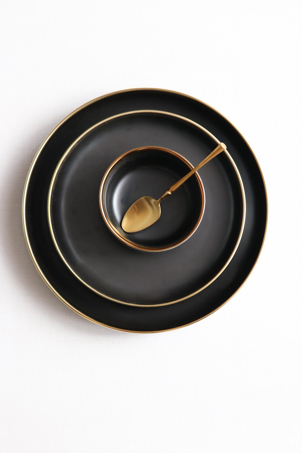 "The Luxury Collection" Black Plate with Gold Trim - Large - PREORDER AVAILABLE TO SHIP BY 5/10/25