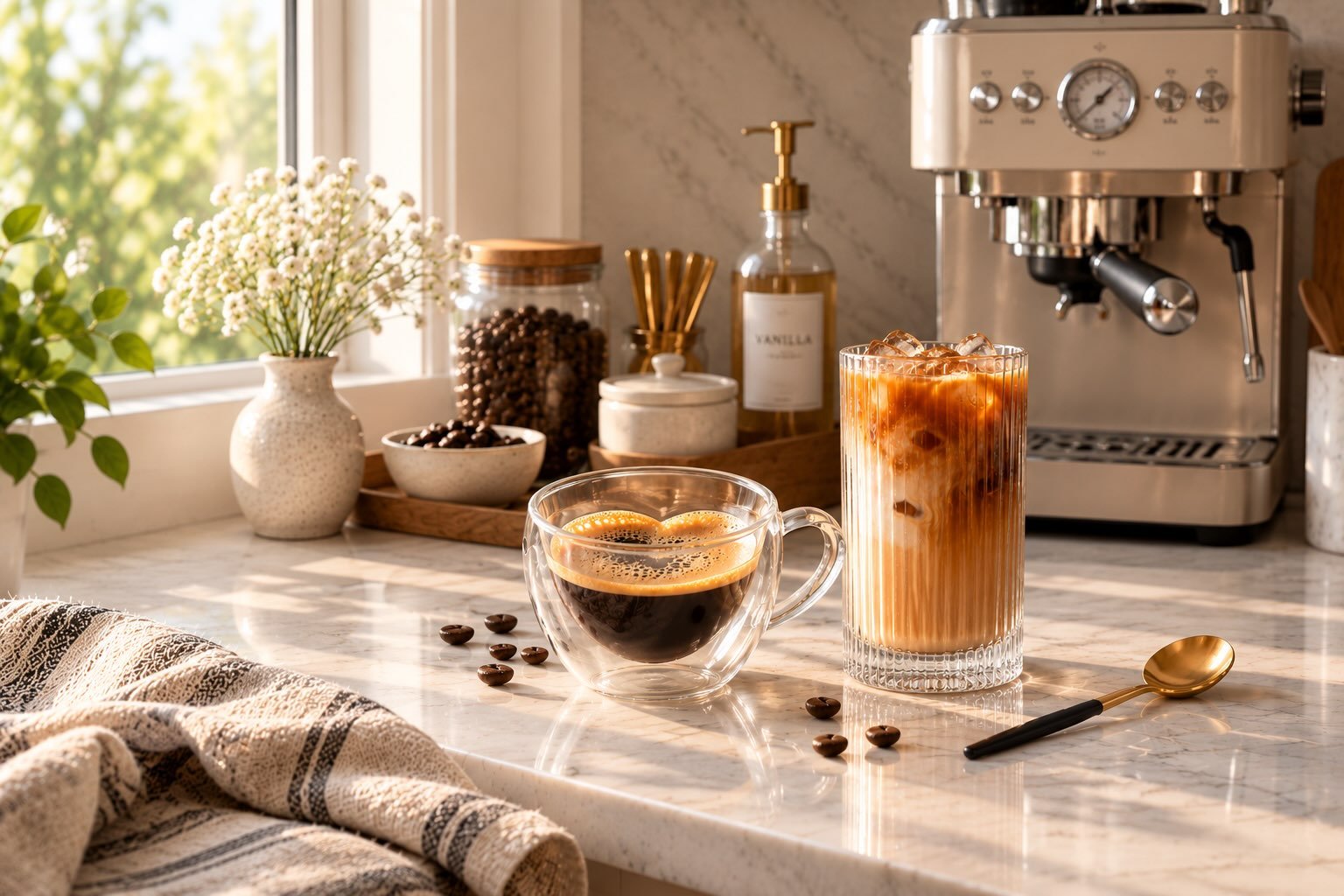 A thoughtfully styled coffee station brings warmth, beauty, and a touch of everyday luxury to your home. From the first espresso of the morning to a refreshing iced coffee in the afternoon, create a space that makes every sip feel special ☕️🤎

✨ Fin