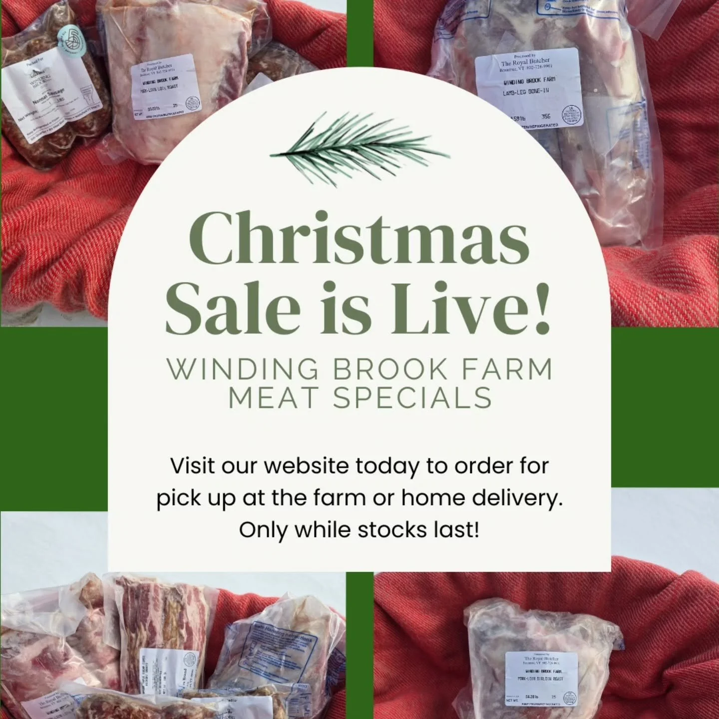 Lamb, Pork, Mutton, Goat and Stew Hens.  Let us know how we can help feed you and your loved ones this holiday season.  Find specials on our website but please reach out if you are looking for something special.  Website in bio 🎄❄️👩&zwj;🌾