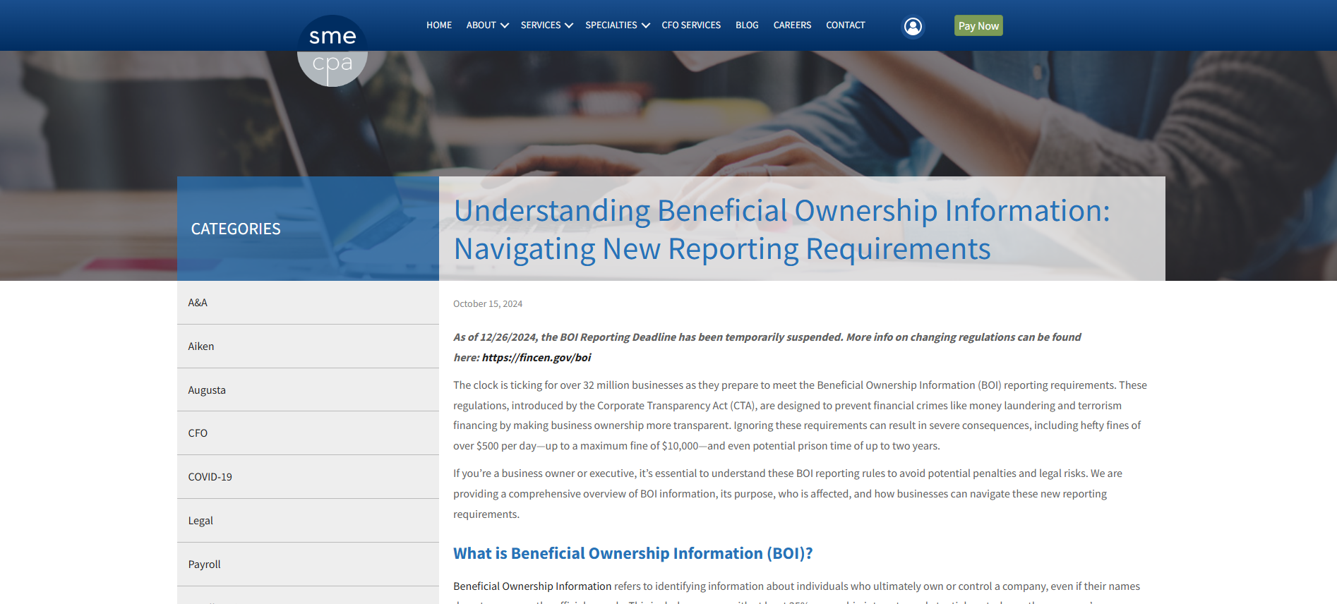 Work Sample: Compliance (BOI Reporting Requirements)
