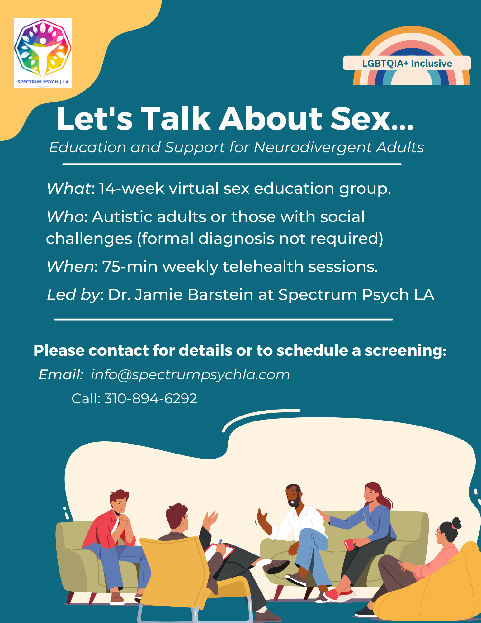 Sex Education Group Starting Soon! — Spectrum Psych Los Angeles