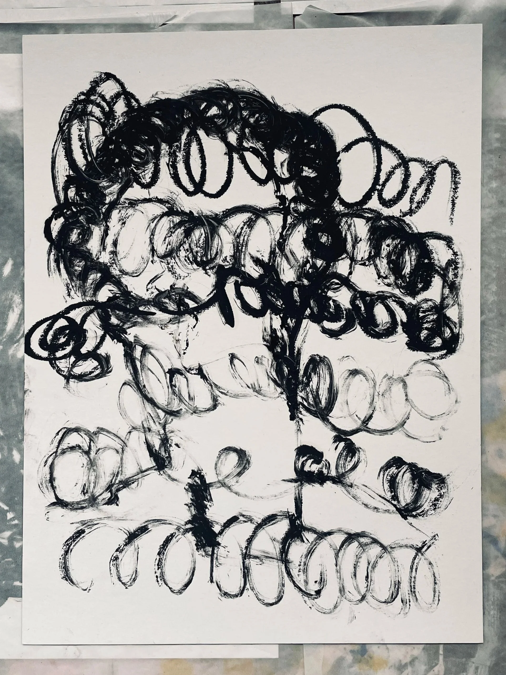  Untitled,  2026  Oil Stick on card, 36 x 30 cm