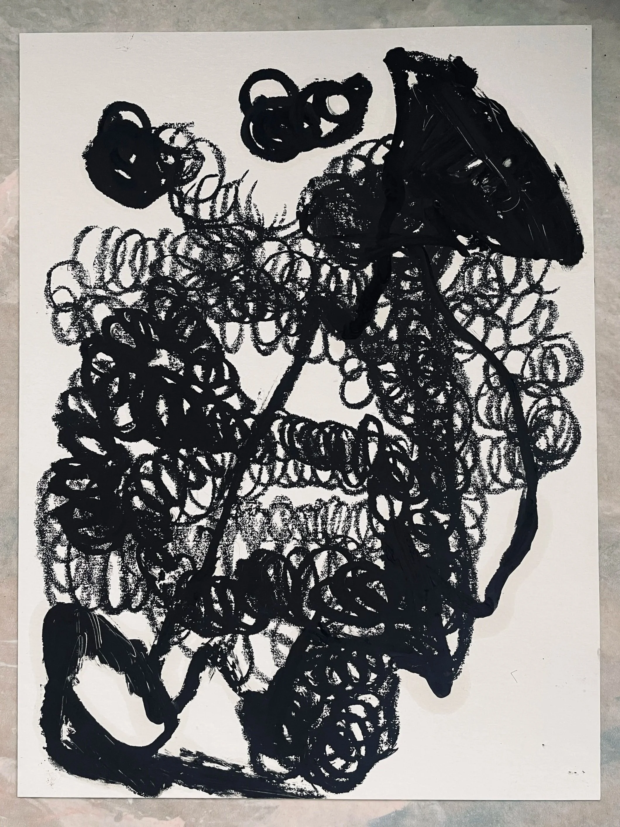  Untitled,  2026  Oil Stick on card, 36 x 30 cm