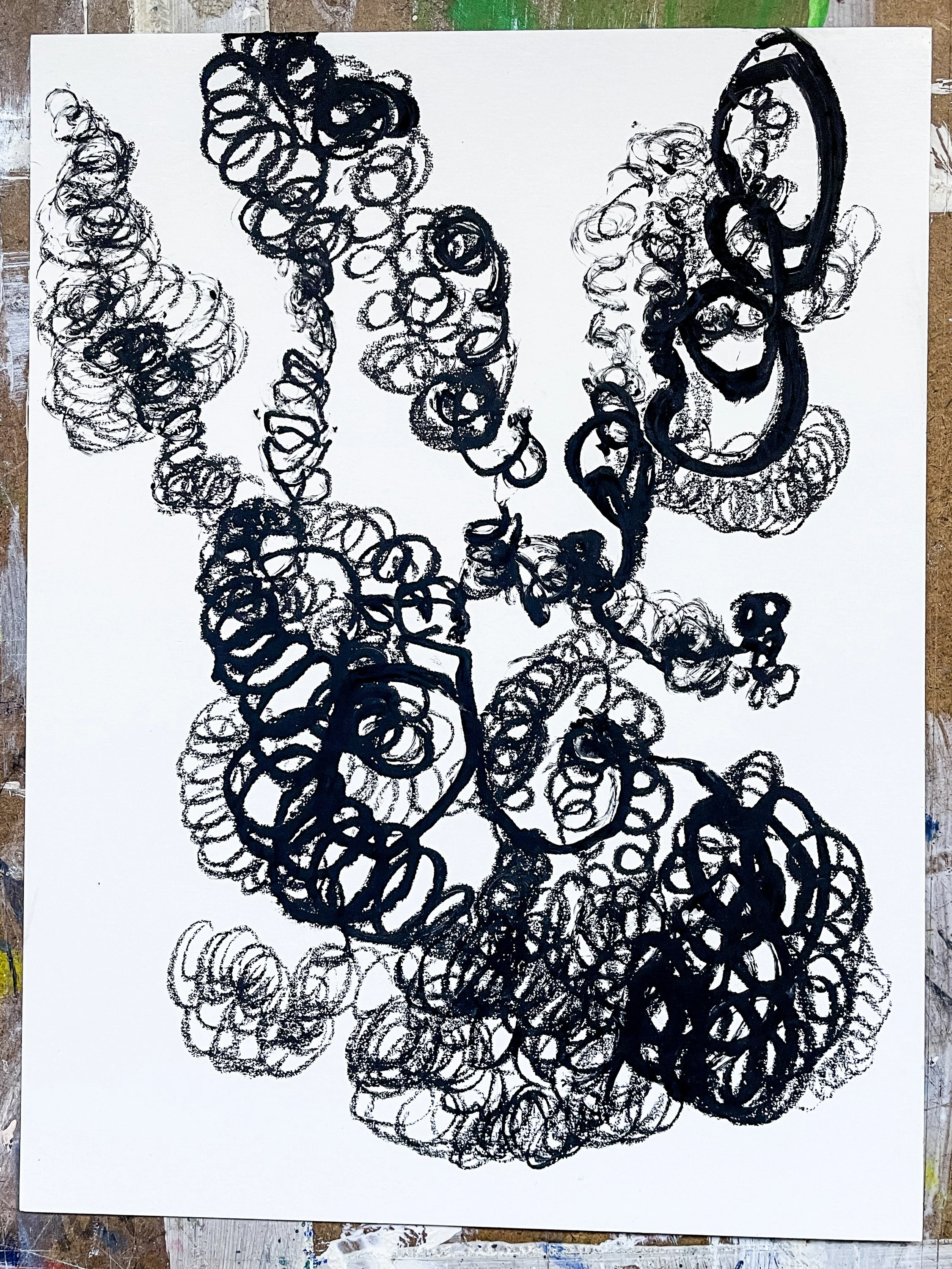  Untitled,  2026  Oil Stick on card, 32 x 24 cm