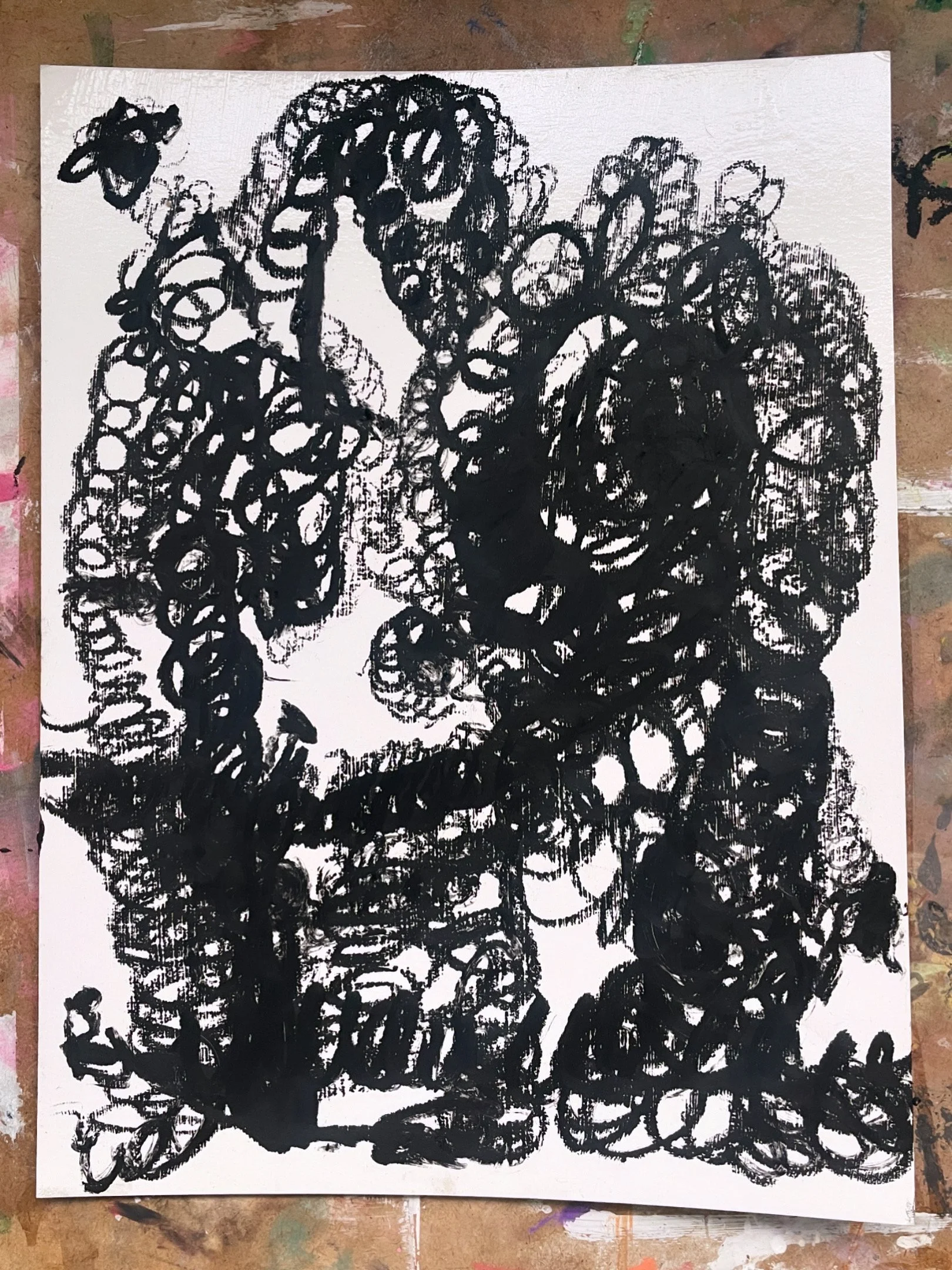  Untitled,  2026  Oil Stick on card, 32 x 24 cm