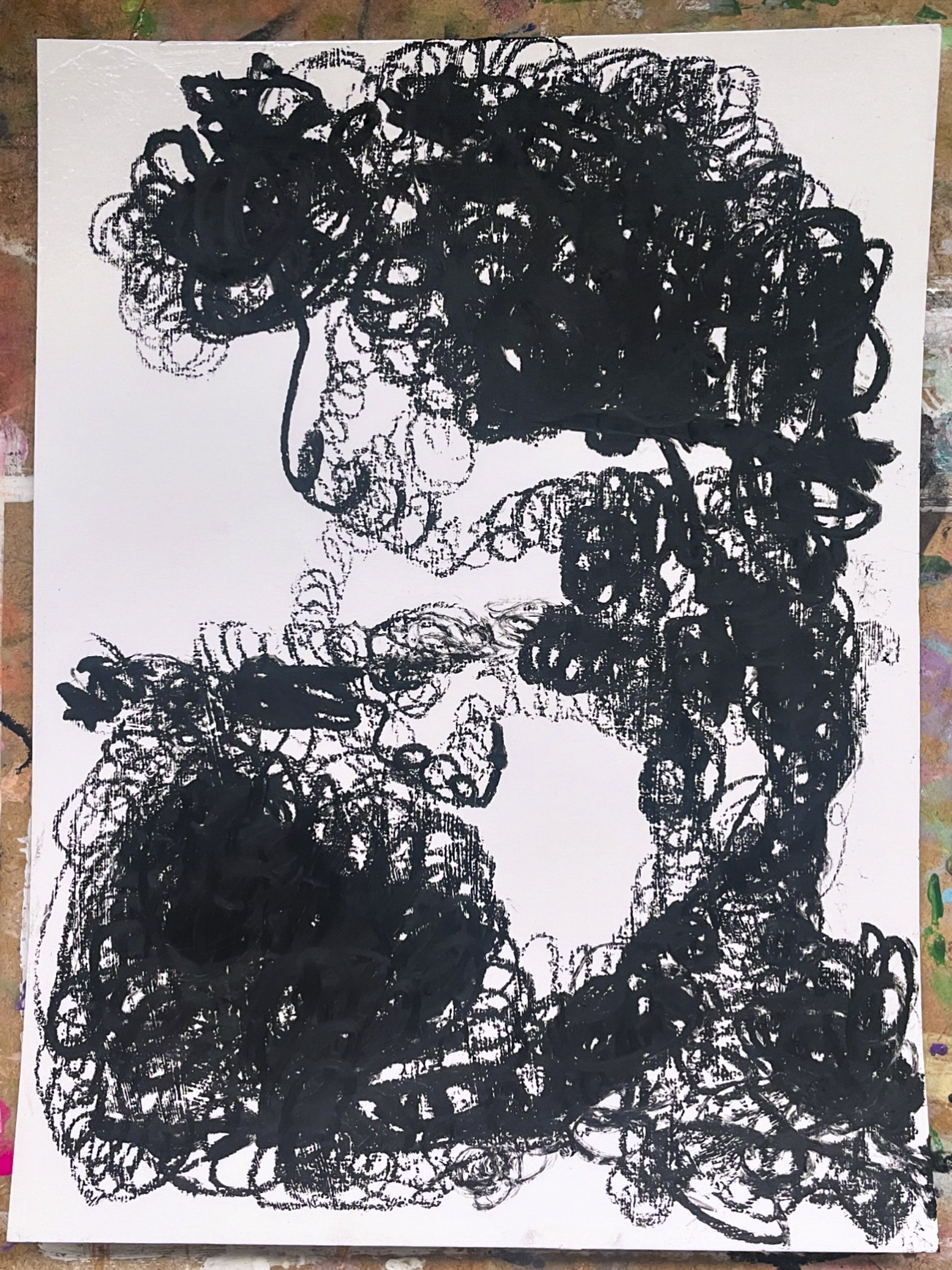  Untitled,  2026  Oil Stick on card, 32 x 24 cm