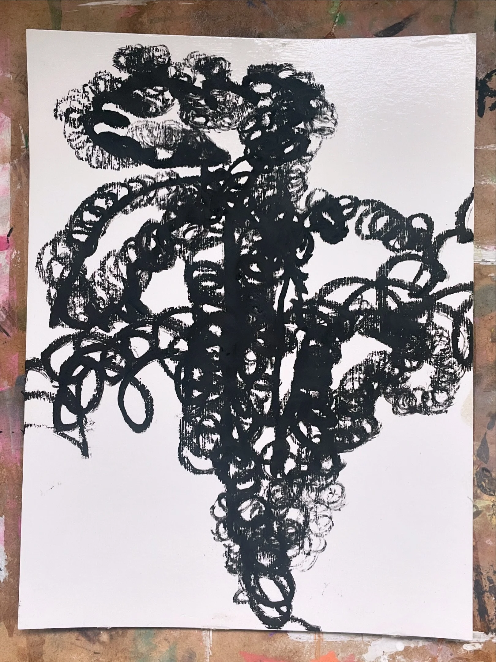  Untitled,  2026  Oil Stick on card, 32 x 24 cm