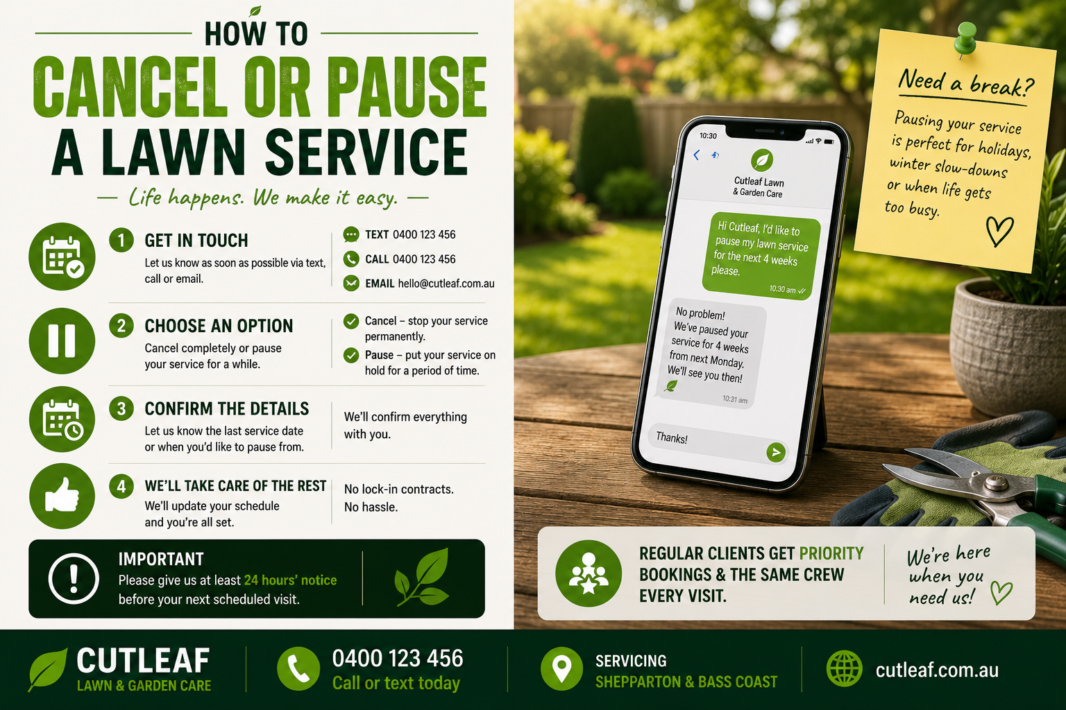 How to Cancel or Pause a Lawn Service