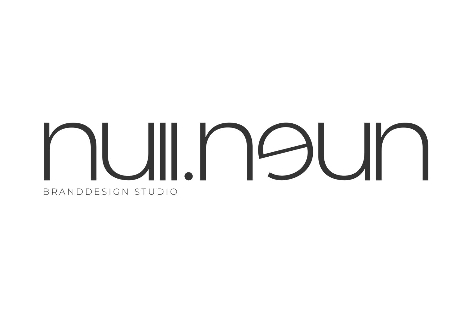 Logo des Branddesign Studios nu.nsun mit schwarzem Hintergrund und stilisierter schwarzer Schrift.