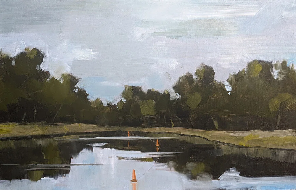 Bouys  50 x 32cm, oil on board  Finalist & High Commended 2020 Lethbridge 20,000 Small Scale Art Award