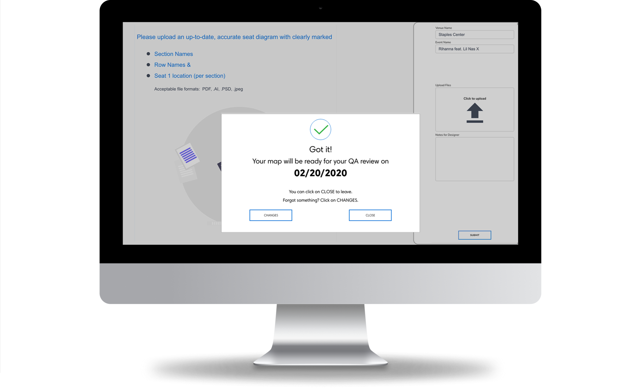 B2B B2C Client Map Request Submission Tool