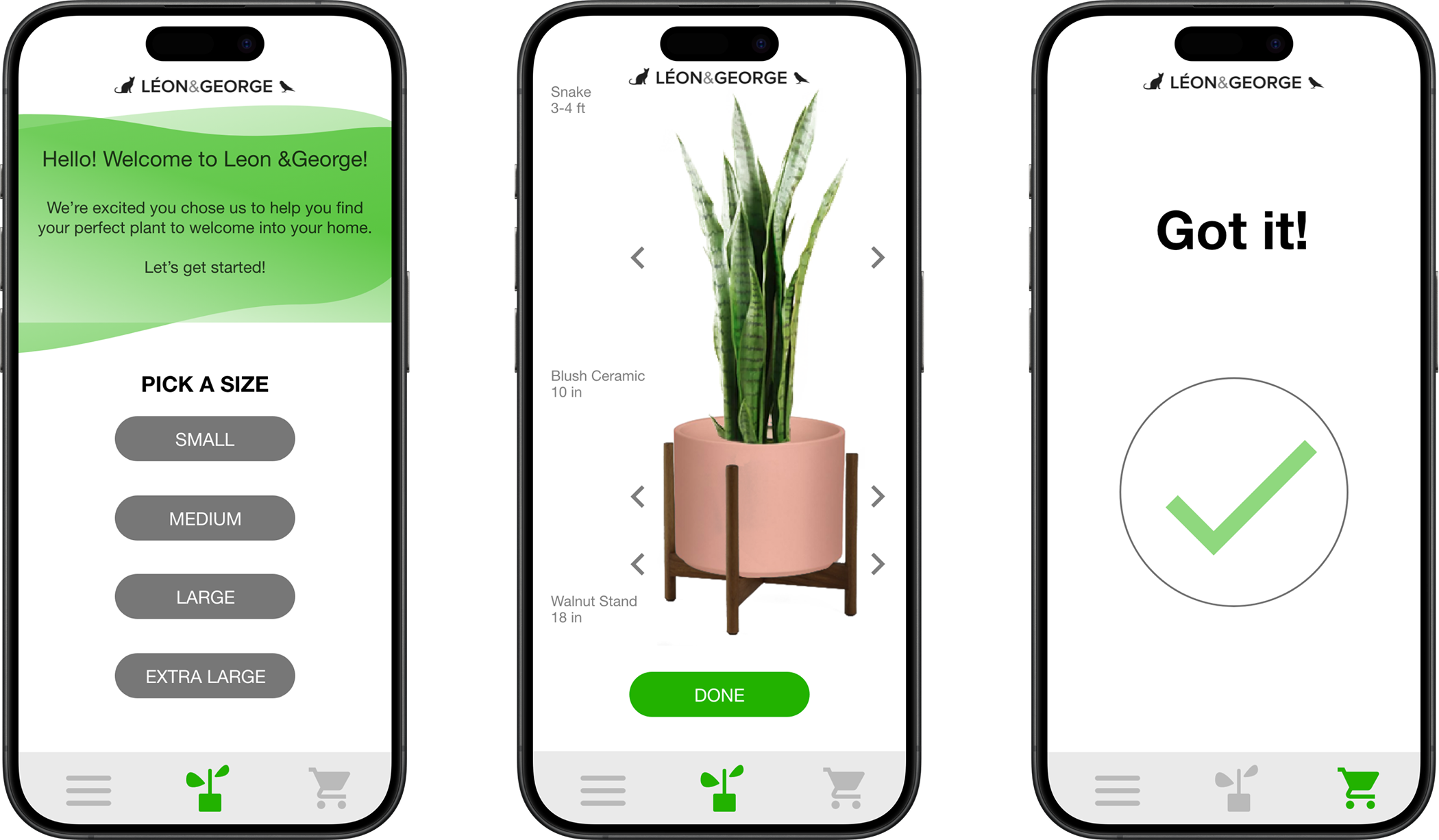 Leon & George New Service and Customize Plant Ordering