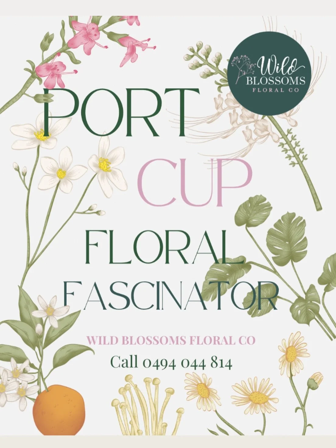 Stand out trackside this season with a one-of-a-kind floral fascinator designed by us at Wild Blossoms. Fresh, stylish, and completely unique &ndash; the perfect finishing touch for your race day look.

📞 Taking orders now &ndash; call 0494 044 814 