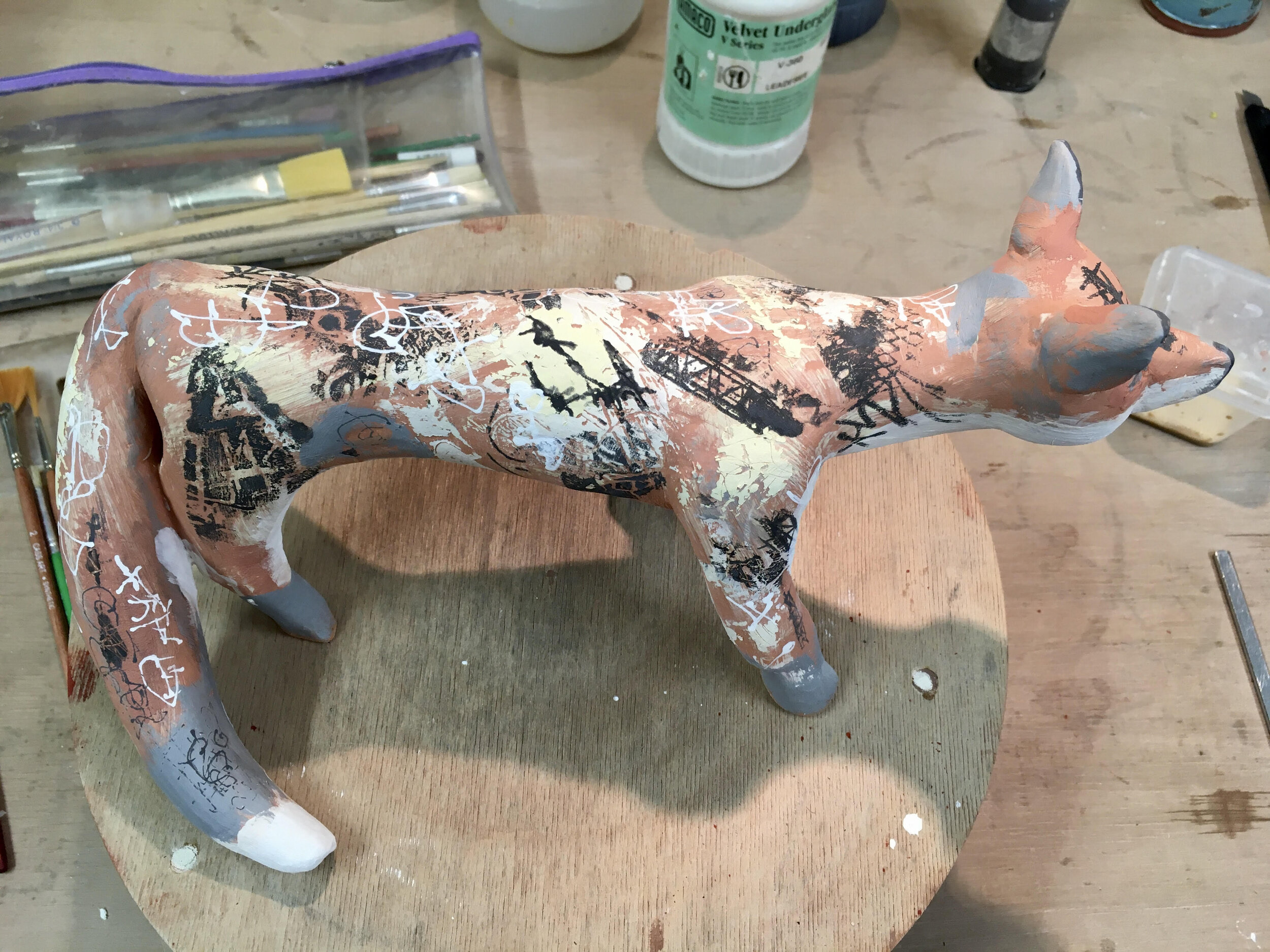 2 foxes in progress.jpg