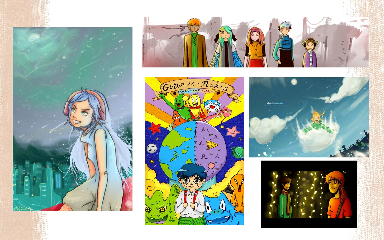 Here you will see the transition. I was slowly moving out from what was comfortable for me, and that was drawing anime.