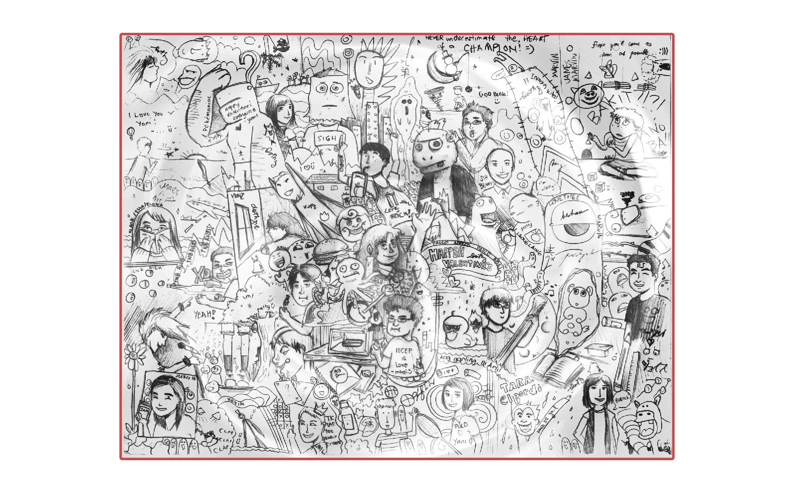 Speaking of our schoolpaper, this is my contribution before for our Rampage issue. But this isn’t the colored one though. I had the privilege to draw it for one issue – if Kuya Paulo, our Rampage Editor could read this, thank you for the opportunity…
