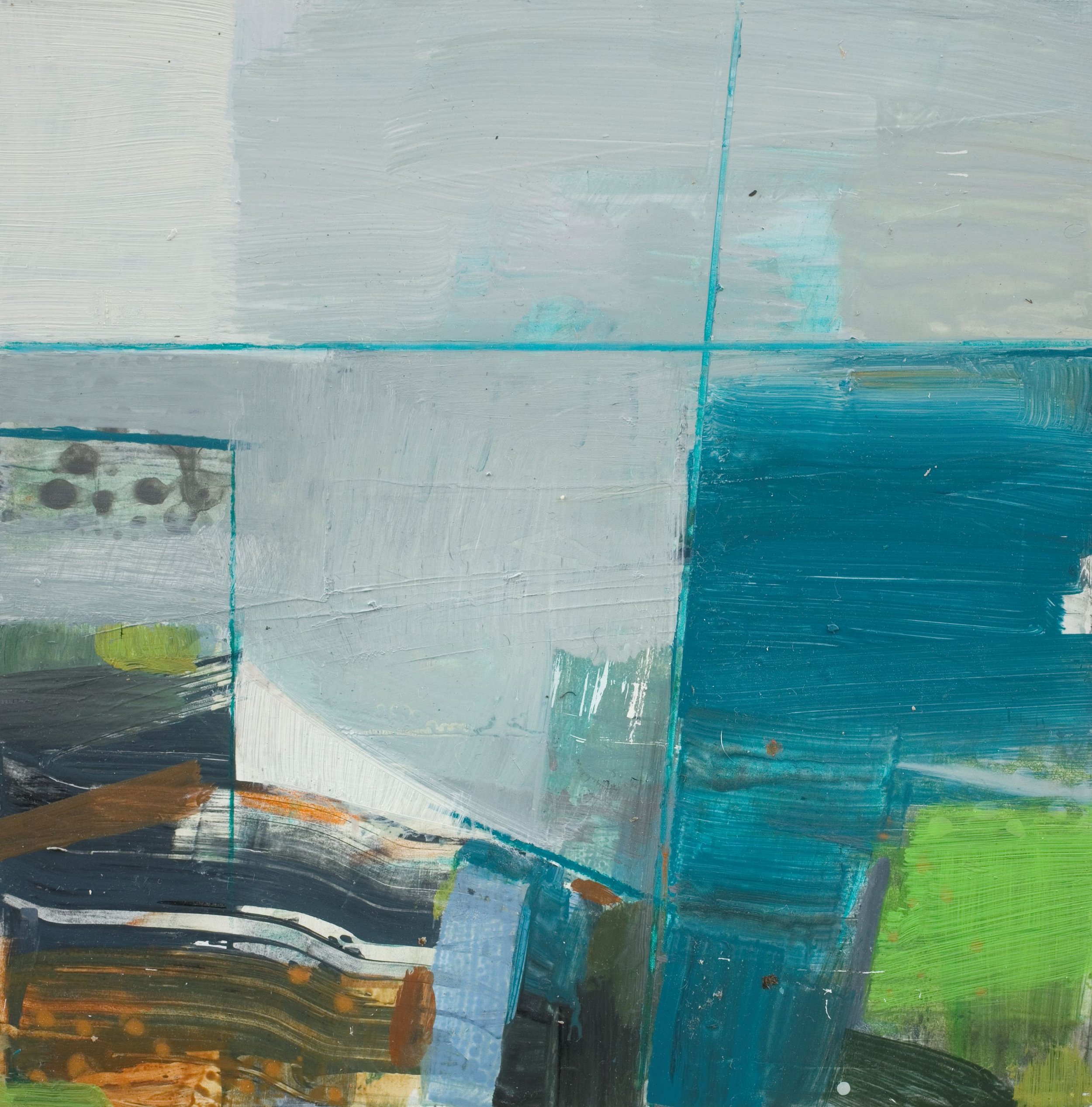Ocean, 
15x15cms, acr on cradled panel, £450