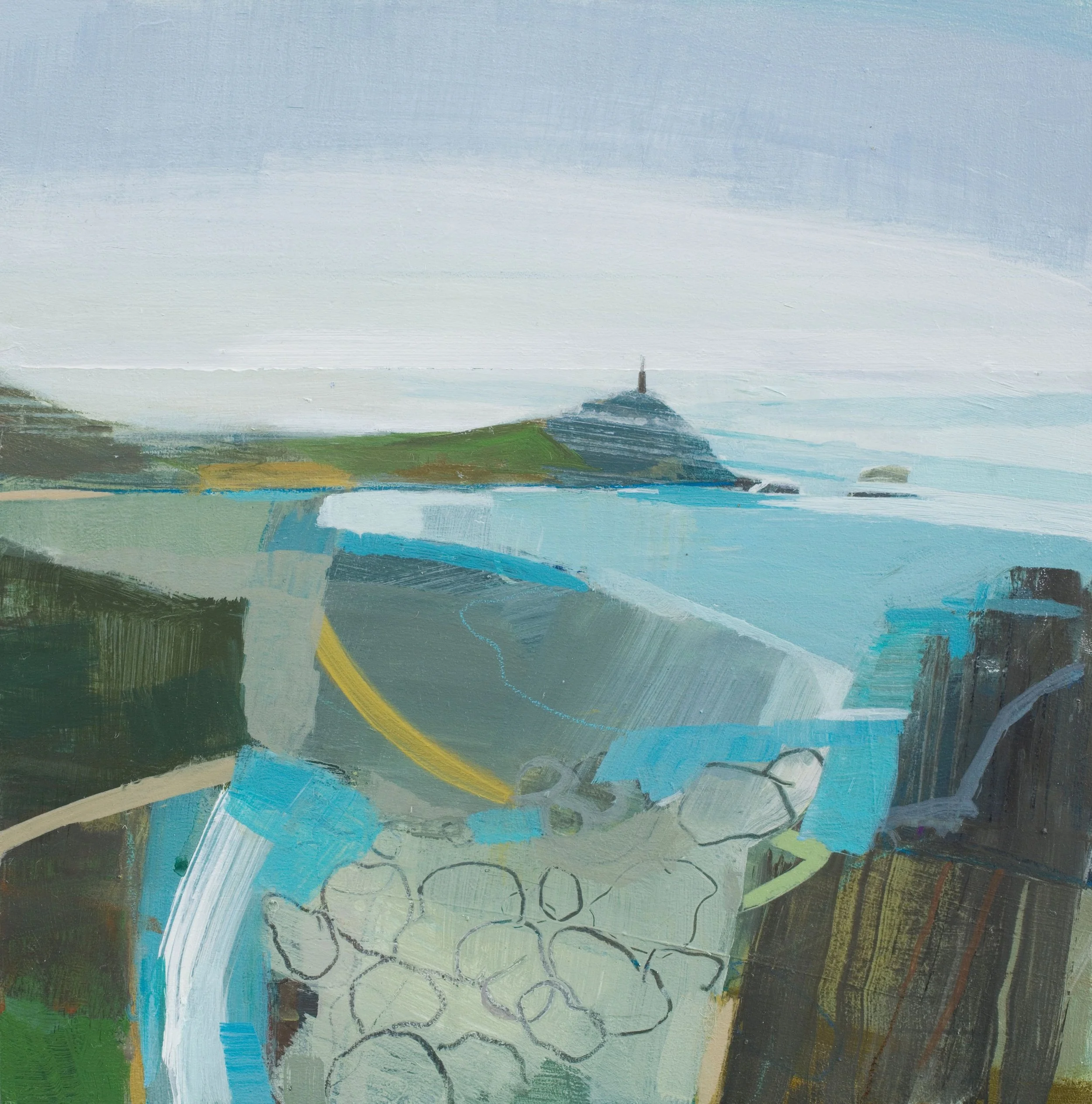 Kenidjack Rocks, 
25x25cms, acr on panel, £750