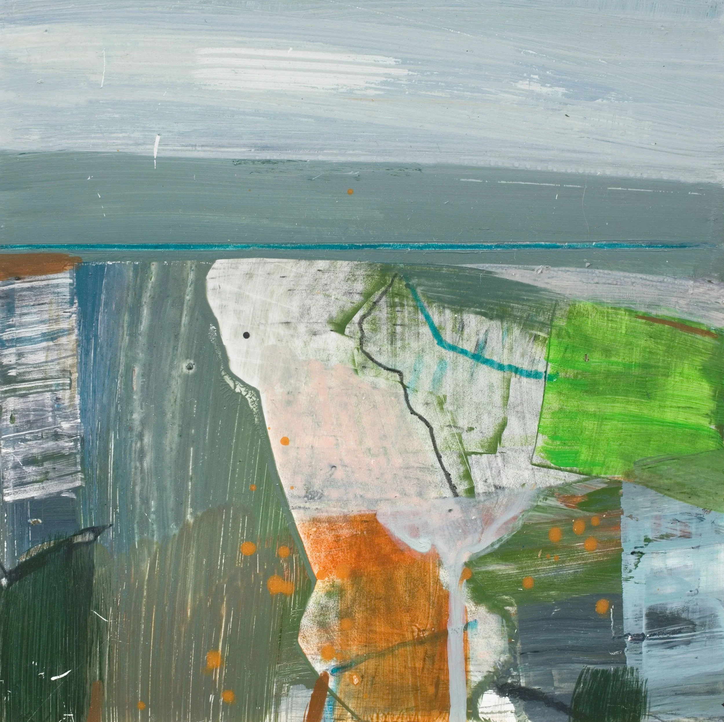 Coast, 
15x15cms, acr on cradled panel, £450