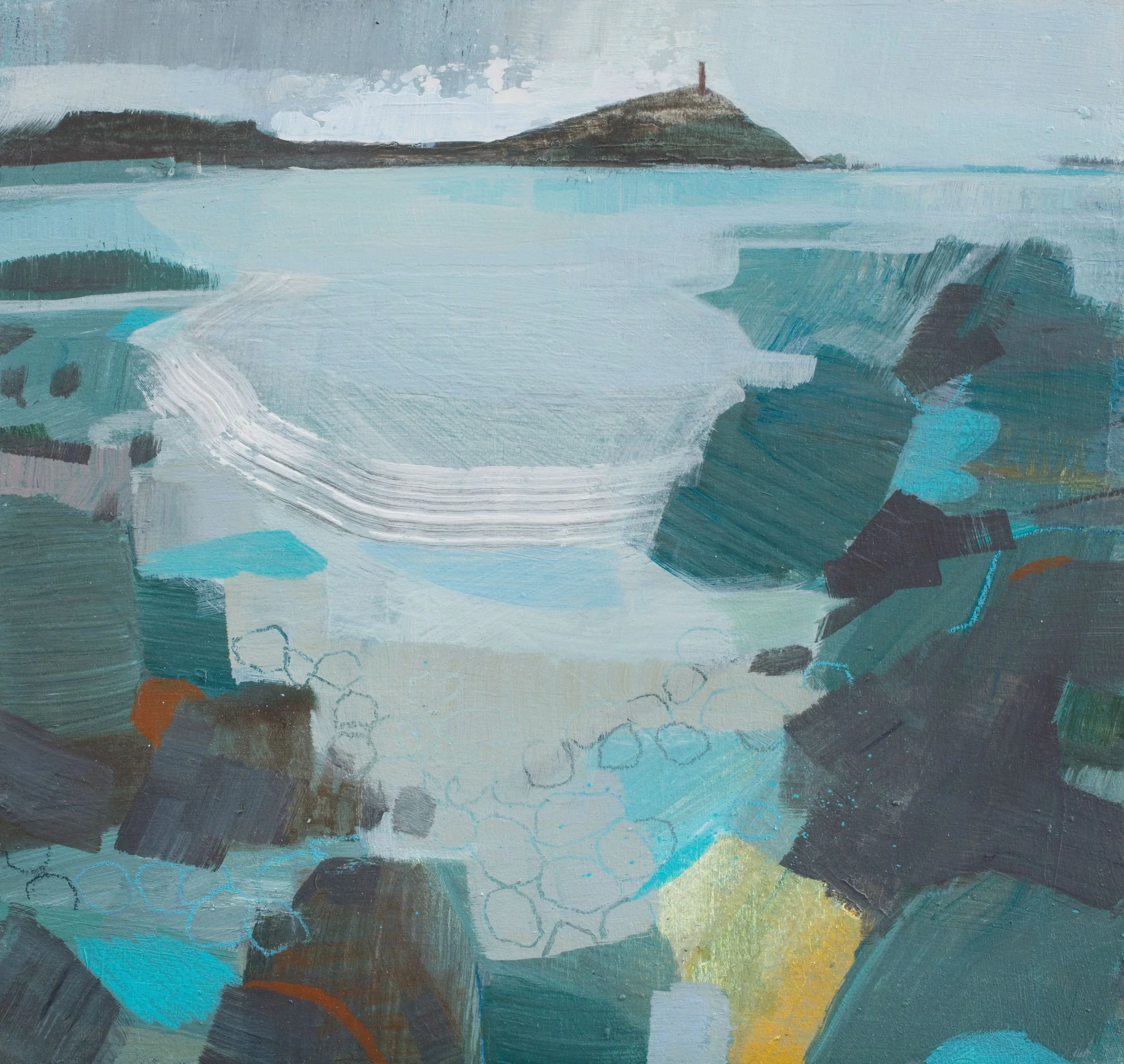 Kenidjack & Cape, 
25x25cms, acr on panel, £750