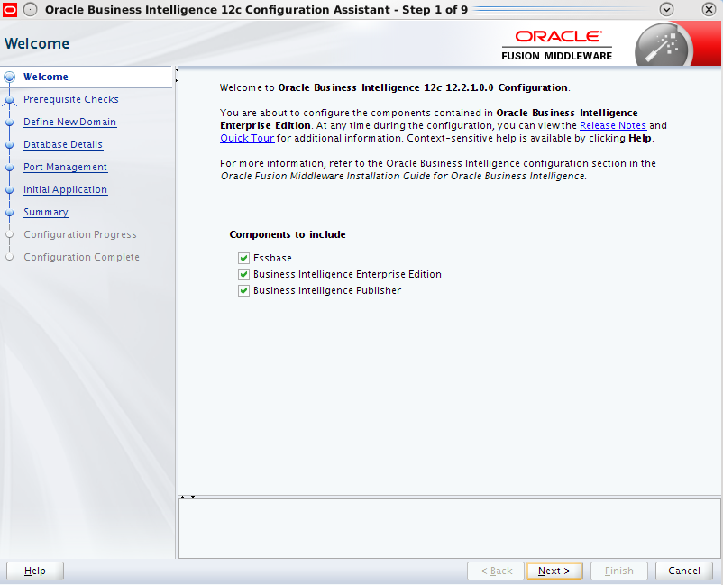 Select components to install in this case just Business Intelligence Enterprise Edition and then click Next.