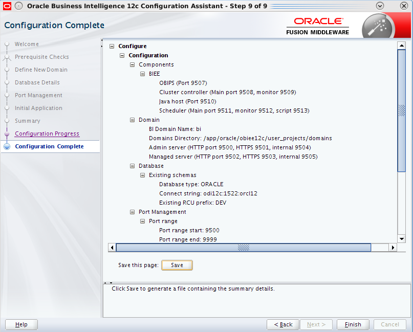 Once this is done a browser window opens up automatically for you to login to OBIEE.