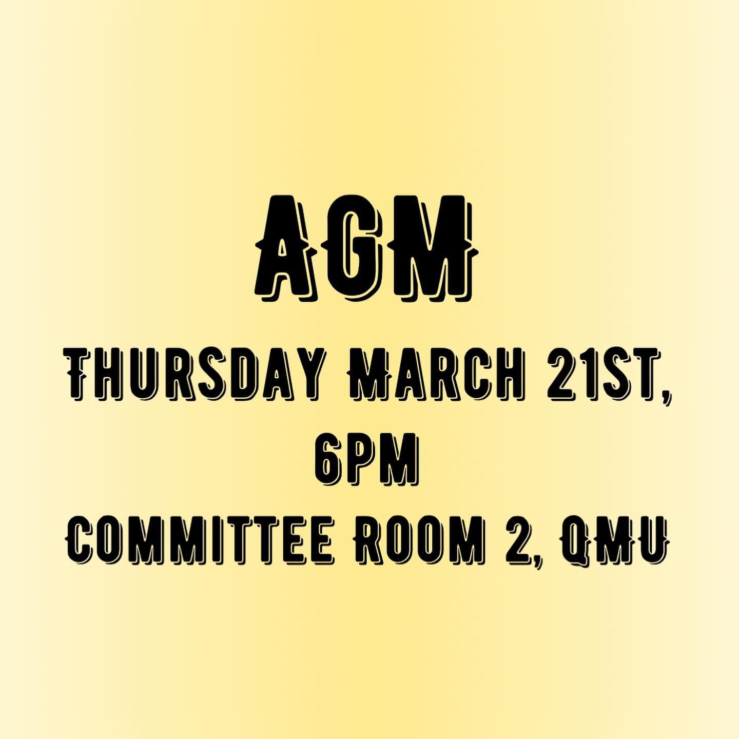 GURC AGM

Come along to our end of year AGM and get involved with the 24-25 committee! 🖤💛

We hope to see you all there,
Love GURC
