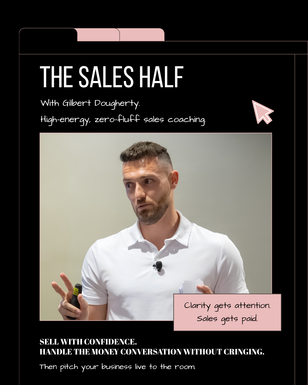 Gilbert Dougherty Sales Expert with workshop event details