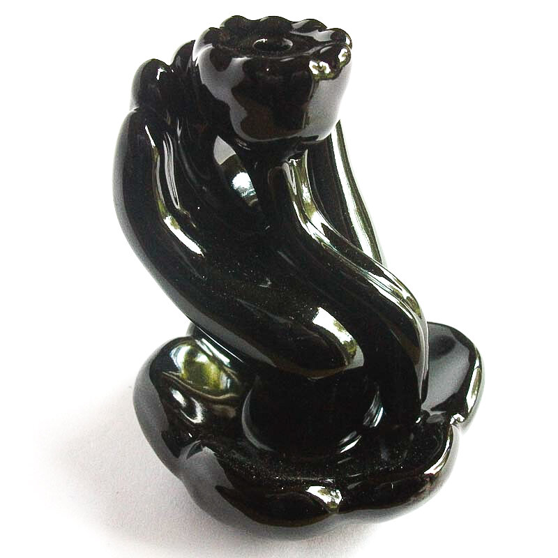 Hand and Lotus Backflow Incense Burner