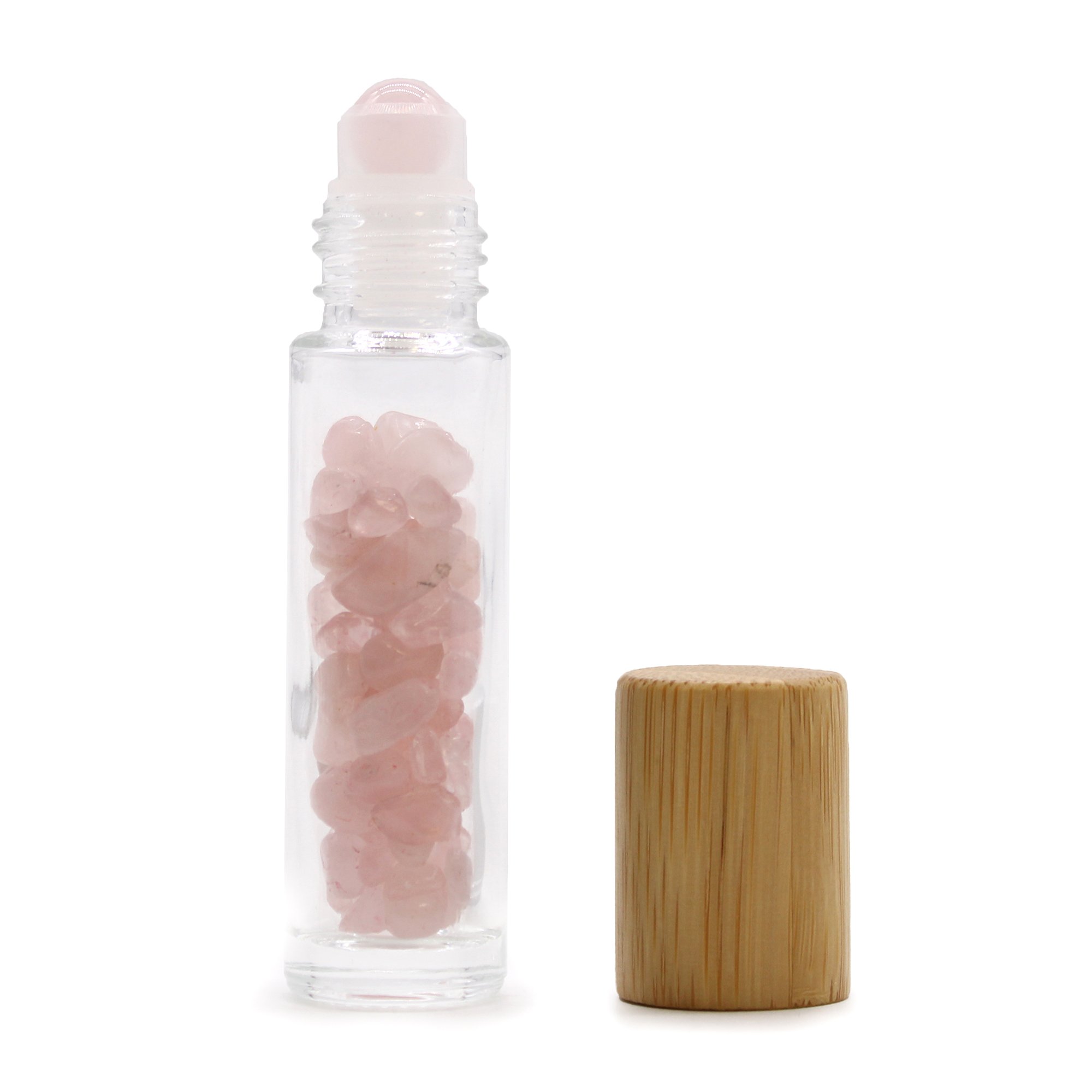 Rose Quartz Essential Oil Roller Bottle