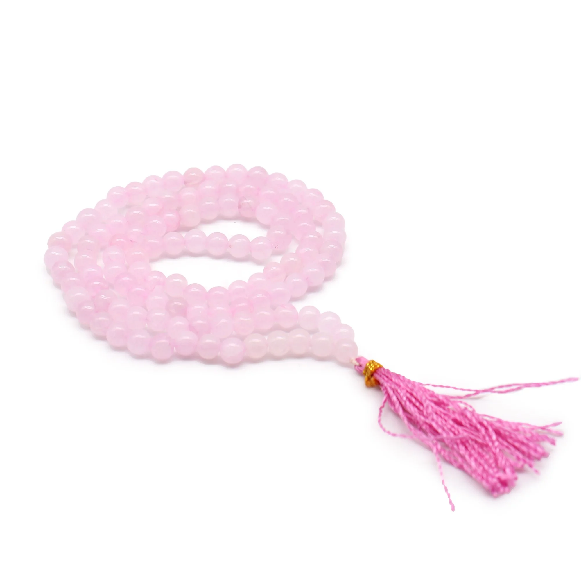 Rose Quartz Crystal Mala Beads