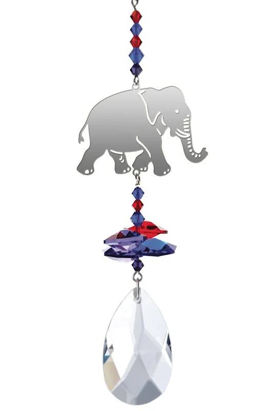 Rainbow Crystal Elephant Suncatcher