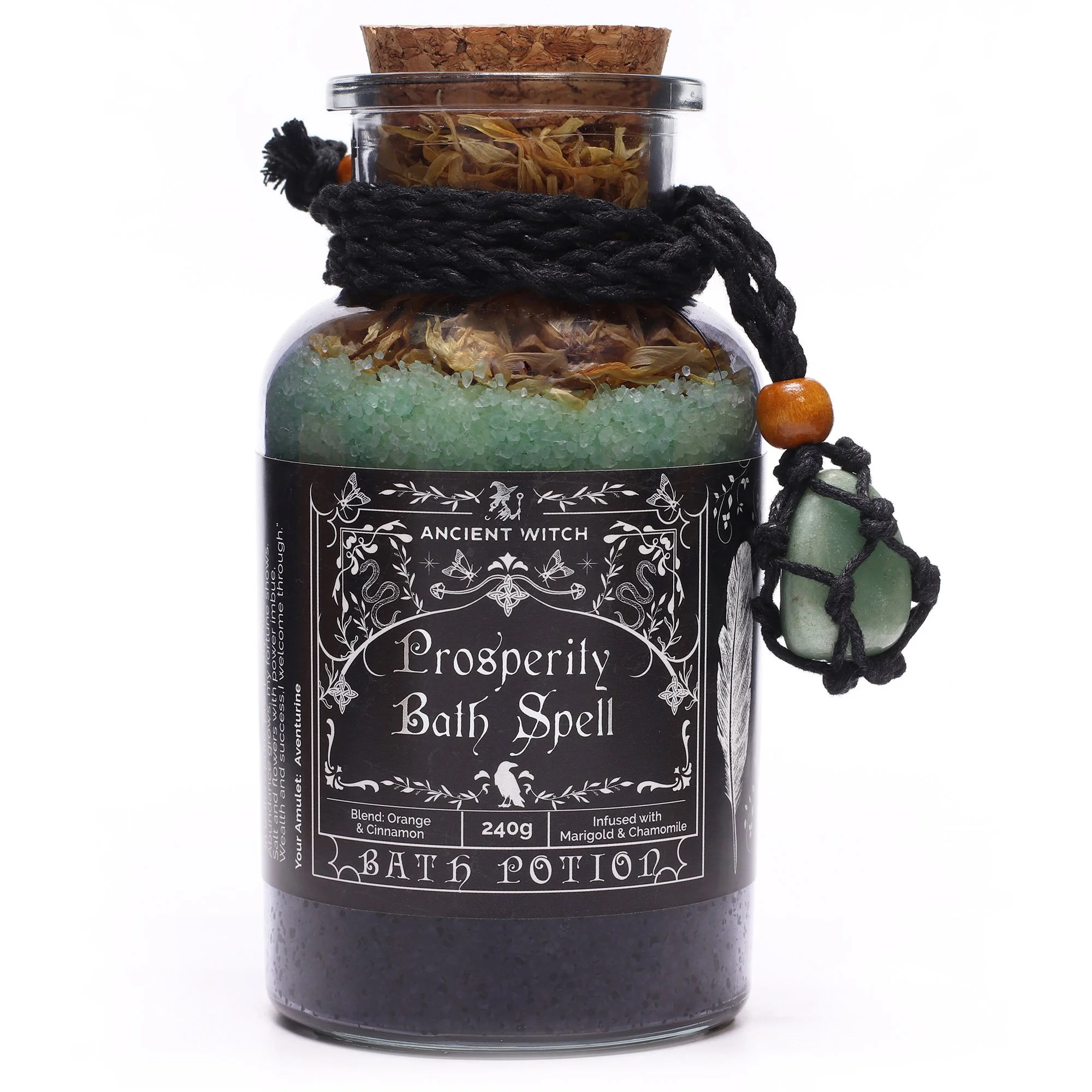 Prosperity Ancient Witch Bath Spell Potion and Amulet