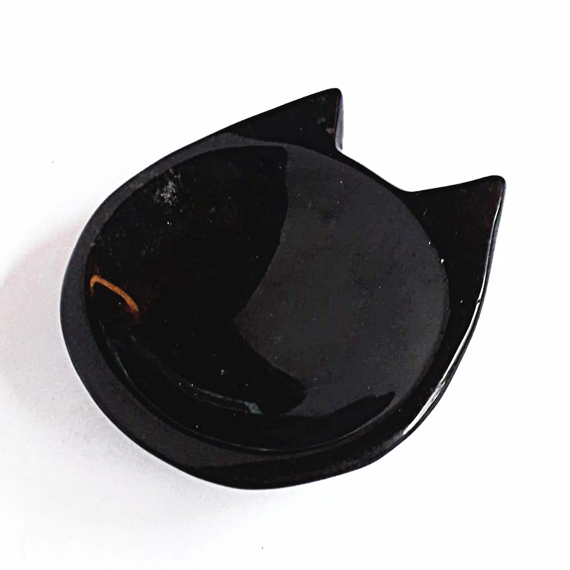 Black Obsidian Cat Bowl