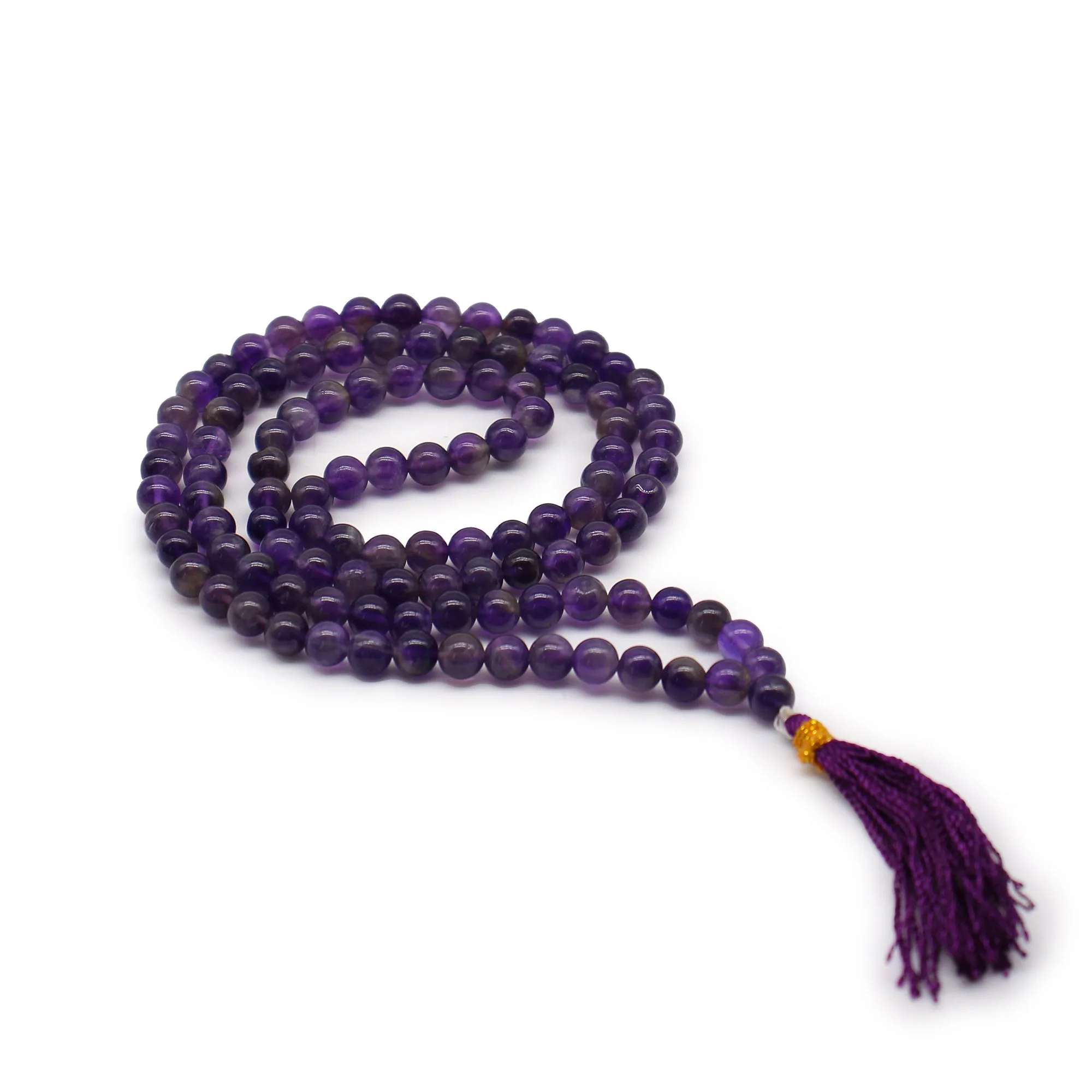 Amethyst Crystal Mala Beads